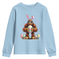Funny Bigfoot Easter Day Bunny Sasquatch Egg Youth Sweatshirt