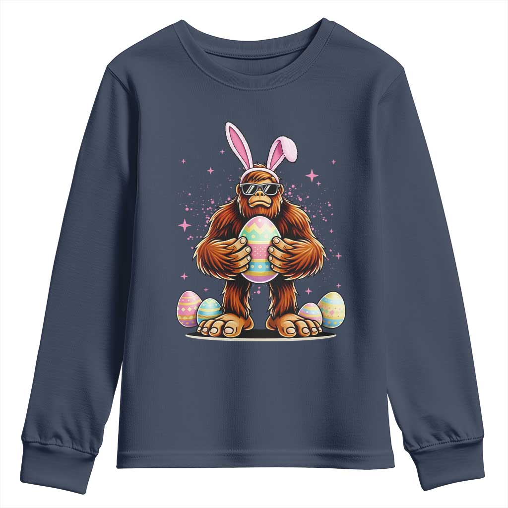 Funny Bigfoot Easter Day Bunny Sasquatch Egg Youth Sweatshirt