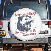 Everything Hurts And I Am Mad At The Government Spare Tire Cover Funny Burnout Possum