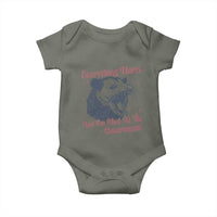 Everything Hurts And I Am Mad At The Government Baby Onesie Funny Burnout Possum