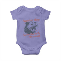 Everything Hurts And I Am Mad At The Government Baby Onesie Funny Burnout Possum