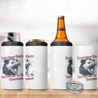 Everything Hurts And I Am Mad At The Government 4 in 1 Can Cooler Tumbler Funny Burnout Possum