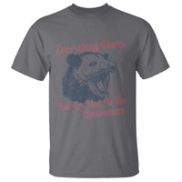 Everything Hurts And I Am Mad At The Government T Shirt Funny Burnout Possum