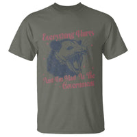 Everything Hurts And I Am Mad At The Government T Shirt Funny Burnout Possum