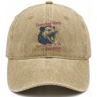 Everything Hurts And I Am Mad At The Government Washed Cotton Baseball Cap Funny Burnout Possum