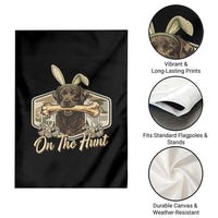 Funny Egg Hunter Garden Flag On The Hunt Camo Easter Labrador Dog