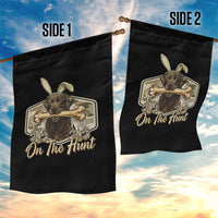 Funny Egg Hunter Garden Flag On The Hunt Camo Easter Labrador Dog