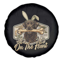 Funny Egg Hunter Spare Tire Cover On The Hunt Camo Easter Labrador Dog