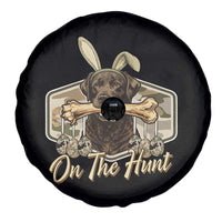 Funny Egg Hunter Spare Tire Cover On The Hunt Camo Easter Labrador Dog