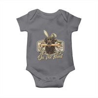 Funny Egg Hunter Baby Onesie On The Hunt Camo Easter Labrador Dog