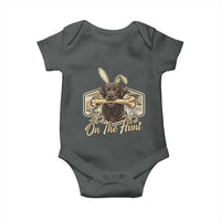 Funny Egg Hunter Baby Onesie On The Hunt Camo Easter Labrador Dog