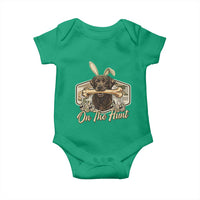 Funny Egg Hunter Baby Onesie On The Hunt Camo Easter Labrador Dog