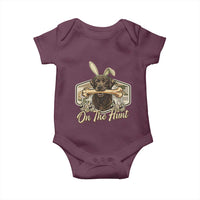 Funny Egg Hunter Baby Onesie On The Hunt Camo Easter Labrador Dog
