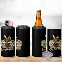 Funny Egg Hunter 4 in 1 Can Cooler Tumbler On The Hunt Camo Easter Labrador Dog