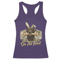 Funny Egg Hunter Racerback Tank Top On The Hunt Camo Easter Labrador Dog