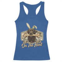 Funny Egg Hunter Racerback Tank Top On The Hunt Camo Easter Labrador Dog