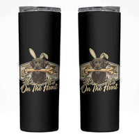 Funny Egg Hunter Skinny Tumbler On The Hunt Camo Easter Labrador Dog