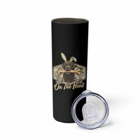 Funny Egg Hunter Skinny Tumbler On The Hunt Camo Easter Labrador Dog