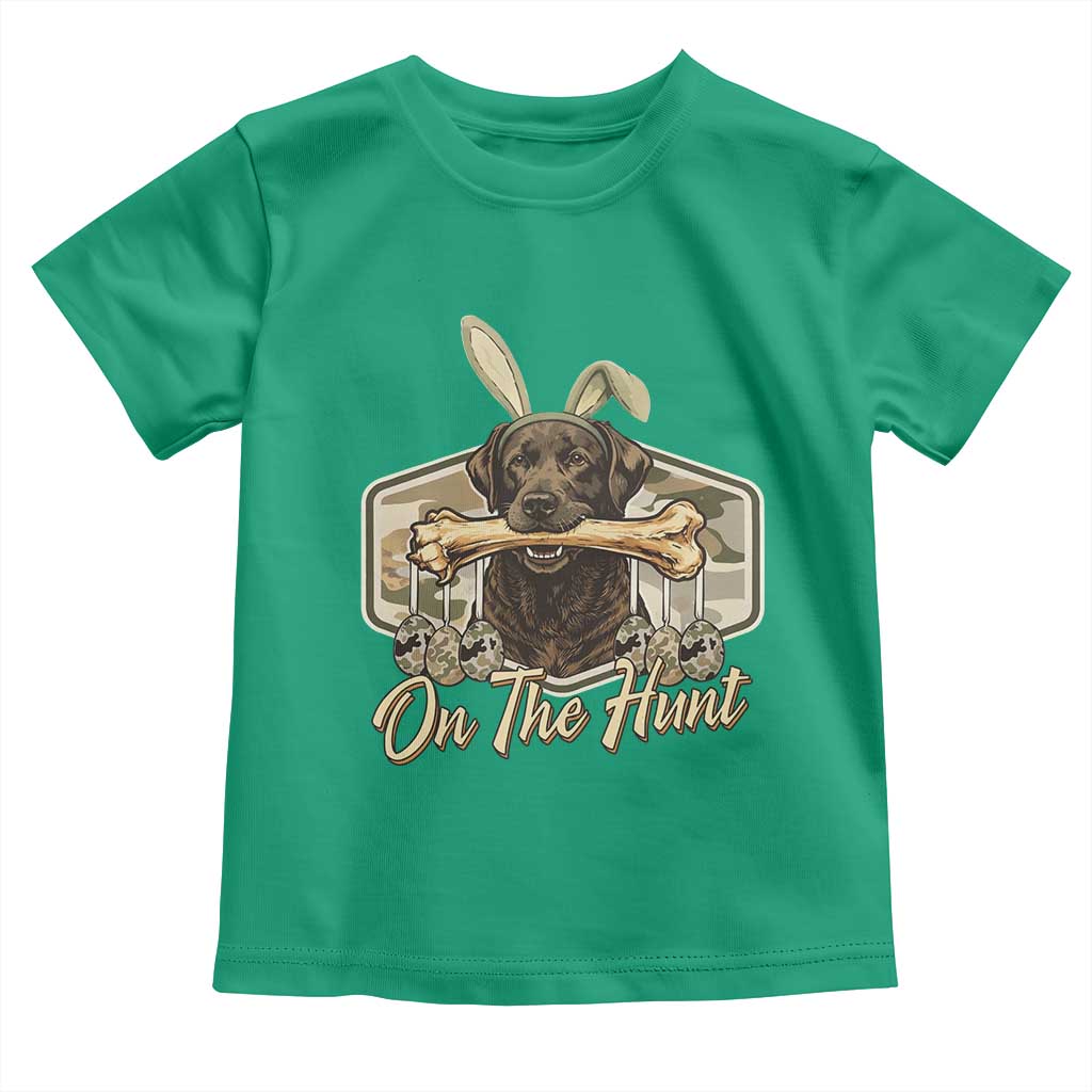 Funny Egg Hunter Toddler T Shirt On The Hunt Camo Easter Labrador Dog