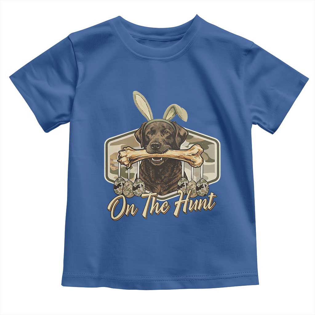Funny Egg Hunter Toddler T Shirt On The Hunt Camo Easter Labrador Dog