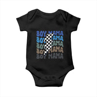 Funny Boy Mama Baby Onesie Mother's Day Checkered Lightning Bolt