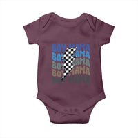 Funny Boy Mama Baby Onesie Mother's Day Checkered Lightning Bolt