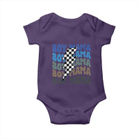 Funny Boy Mama Baby Onesie Mother's Day Checkered Lightning Bolt