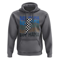 Funny Boy Mama Hoodie Mother's Day Checkered Lightning Bolt