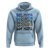 Funny Boy Mama Hoodie Mother's Day Checkered Lightning Bolt
