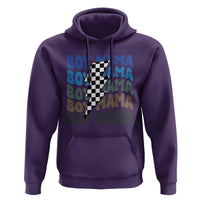 Funny Boy Mama Hoodie Mother's Day Checkered Lightning Bolt