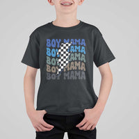 Funny Boy Mama T Shirt For Kid Mother's Day Checkered Lightning Bolt