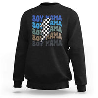 Funny Boy Mama Sweatshirt Mother's Day Checkered Lightning Bolt