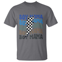 Funny Boy Mama T Shirt Mother's Day Checkered Lightning Bolt