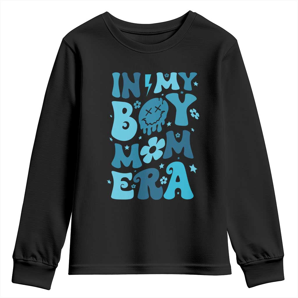 Funny In My Boy Mom Era Youth Sweatshirt Mother's Day