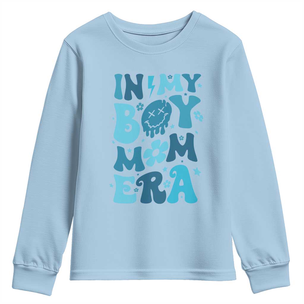Funny In My Boy Mom Era Youth Sweatshirt Mother's Day
