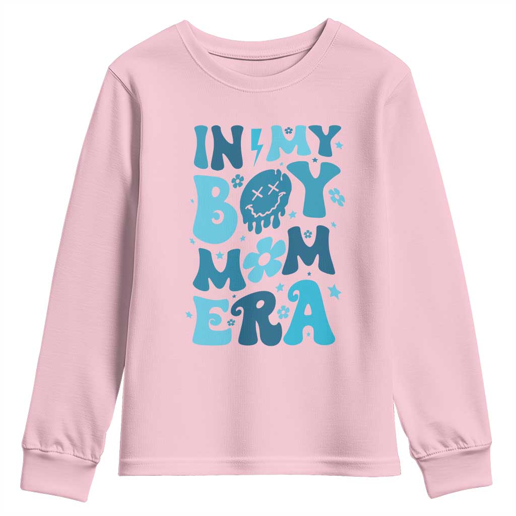 Funny In My Boy Mom Era Youth Sweatshirt Mother's Day
