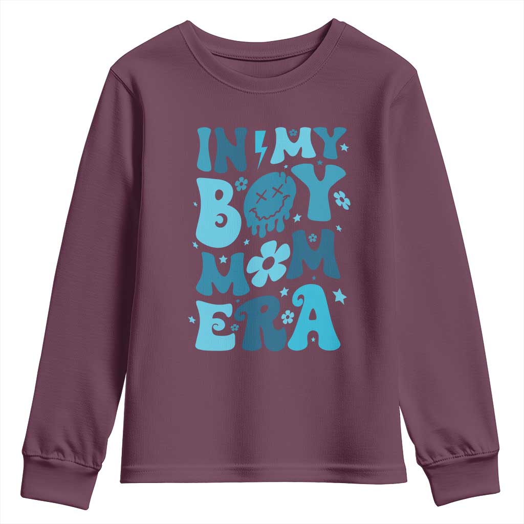 Funny In My Boy Mom Era Youth Sweatshirt Mother's Day