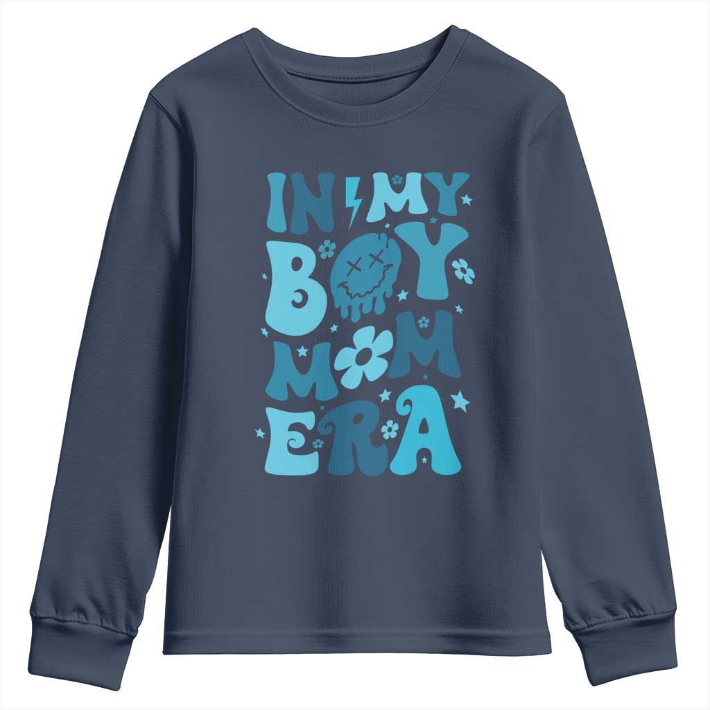 Funny In My Boy Mom Era Youth Sweatshirt Mother's Day