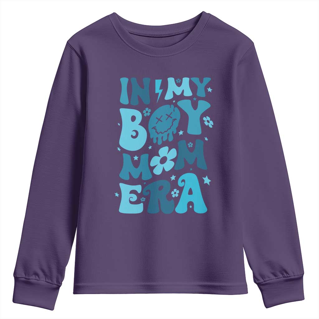 Funny In My Boy Mom Era Youth Sweatshirt Mother's Day