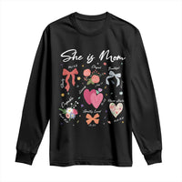 Mama Christian Religious Long Sleeve Shirt She Is Mom Mother's Day Jesus Flowers Bow