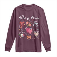 Mama Christian Religious Long Sleeve Shirt She Is Mom Mother's Day Jesus Flowers Bow