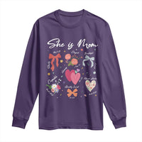 Mama Christian Religious Long Sleeve Shirt She Is Mom Mother's Day Jesus Flowers Bow
