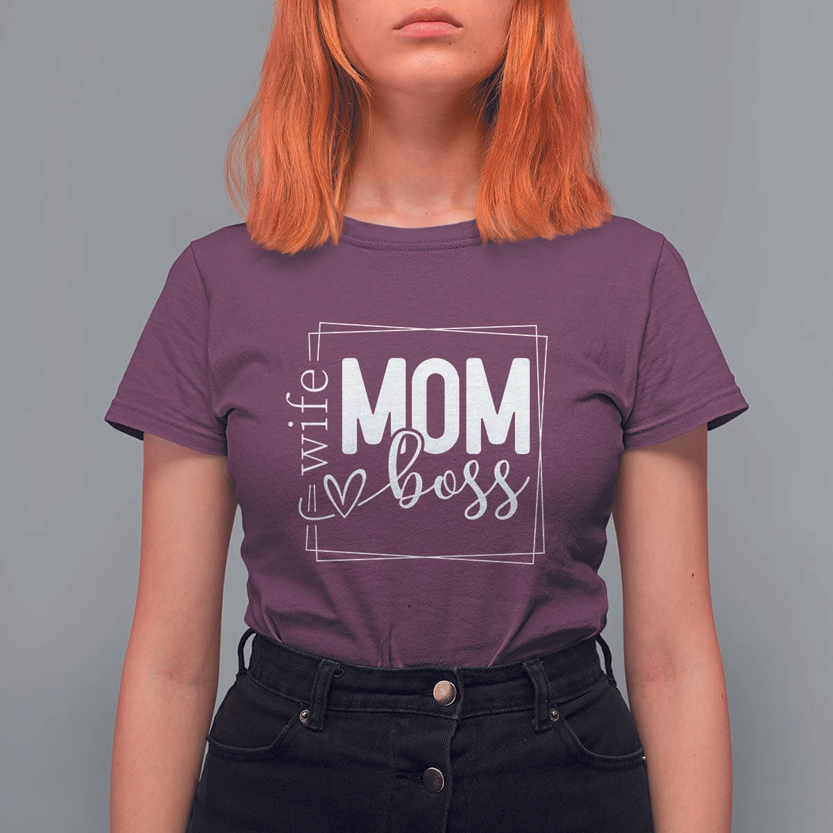Funny Wife Mom Boss T Shirt For Women Motherhood Mother's Day