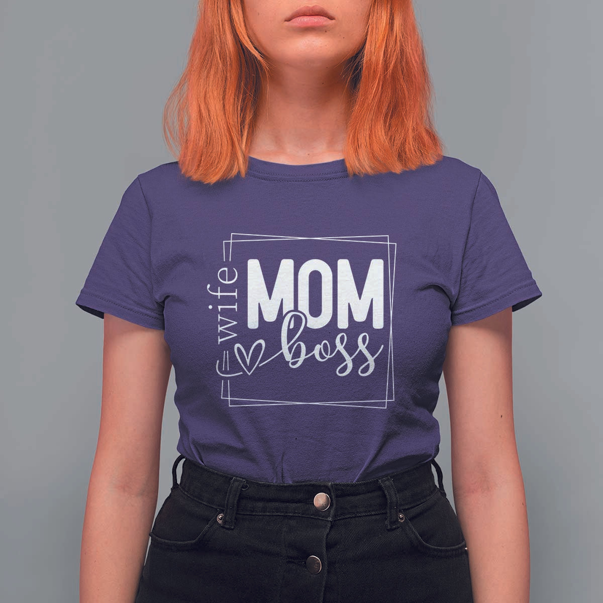 Funny Wife Mom Boss T Shirt For Women Motherhood Mother's Day