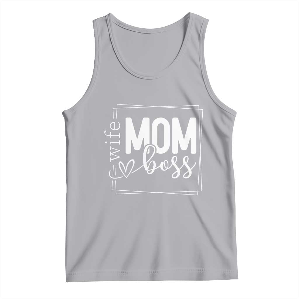 Funny Wife Mom Boss Tank Top Motherhood Mother's Day