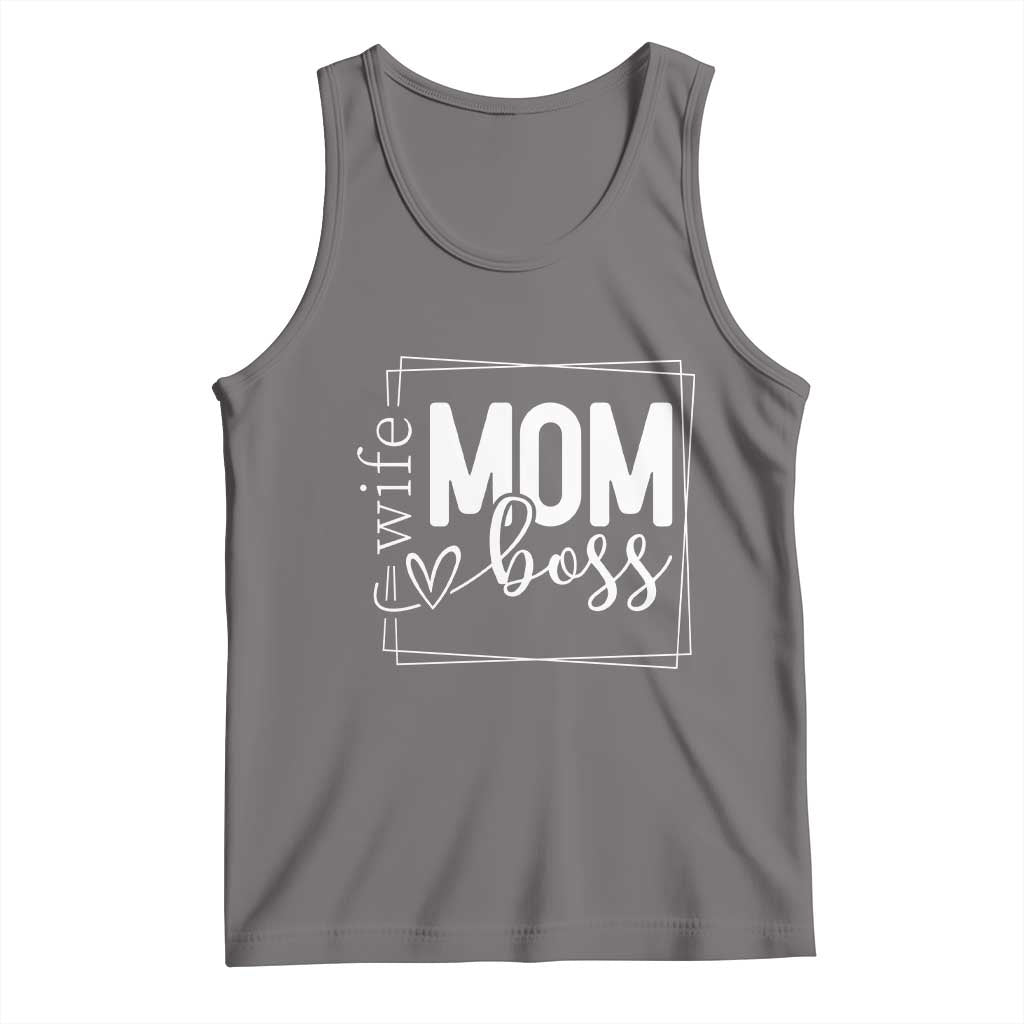 Funny Wife Mom Boss Tank Top Motherhood Mother's Day