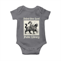 Defend Your Local Public Library Baby Onesie Knight Cat for Fantasy Book Lovers