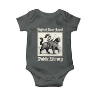 Defend Your Local Public Library Baby Onesie Knight Cat for Fantasy Book Lovers