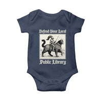 Defend Your Local Public Library Baby Onesie Knight Cat for Fantasy Book Lovers