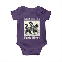 Defend Your Local Public Library Baby Onesie Knight Cat for Fantasy Book Lovers